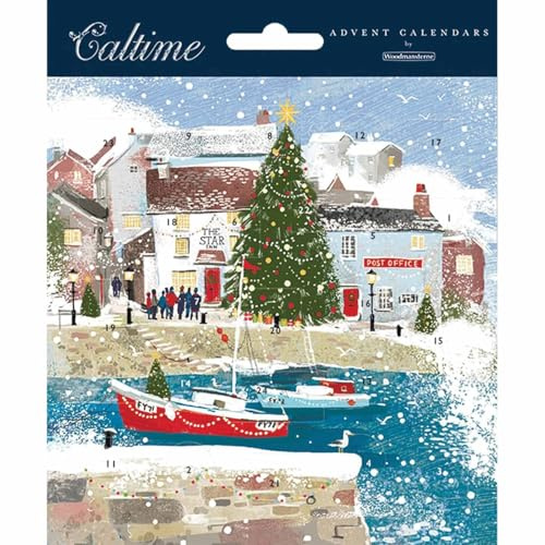 Festive Harbour Mini Traditional Advent Card, Gift