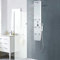 Xichuzi Duschpaneel, Duschsäule, Regendusche, Duscharmatur Regendusche, Duschsystem, Dusche Armaturen, Regenwasserdusche, Glas 25×44,6×130 cm Weiß
