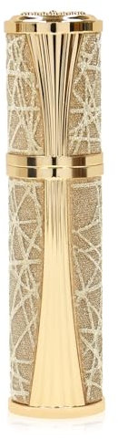 BRARIOS Atomiseur de parfum, 5 ml, bouteille de parfum rechargeable, mini nébuliseurs pour parfum, vaporisateur portatif de voyage (Gold)