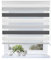 Rollmayer Doppelrollo mit Bohren Klemmrollo Fensterrollo Duo Rollo Sonnenschutzrollo Zebrarollo Seitenzugrollo fur Fenster und Tur (Weiß Grau Schwarz,140B x H150 cm)