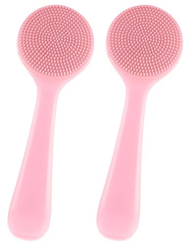 2 PCS Silicone Face Scrubber, Soft Face Exfoliator Brush, Manual Silicone Face Brushes, Pore Cleansing Brush for Women and Men Blackheads Whiteheads Scrubber Exfoliator