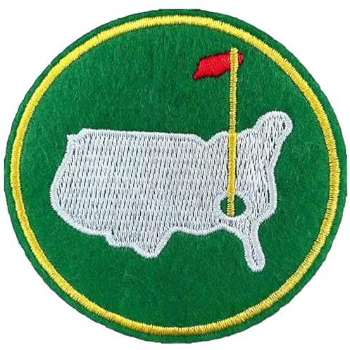 Masters Patch Golf Iron On Patches Golf Patches Iron On Parches De Golf Masters Caddy Costume Embroidered Patch Backing for Embroidery Hats Backpacks Bags