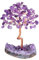 Jovivi Cadeau Fête des Mères 10-13cm DIY Arbre de Vie Pierre Naturelle sur Amas de Cristal de Roche Fengshui Tree Porte Bonheur Bibelot Décoration de Bureau Maison et Domicile (améthyste)