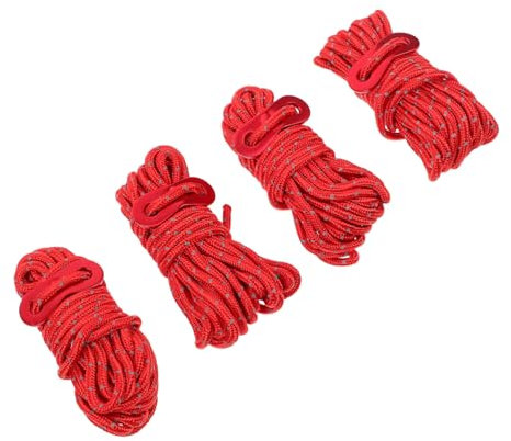 BESPORTBLE Zeltseil-Set Für Outdoor-Camping 4-teiliges Reflektierendes Zugseil-Set Zur Sicherung Von Zelten Und Ausrüstung