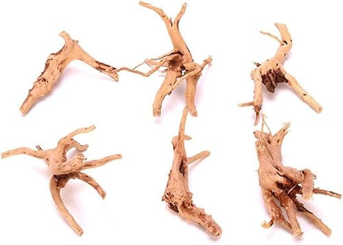 Ymhapp 1Pc Natural Aquarium Driftwood Branches Wood Aquarium Trunk Driftwood Tree Fish Tank Log Decoration Plant Stump, Aquarium Decor Thematic Ornaments Assorted Size (8-10cm)