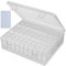 LILUONGS 30 Grids Bead Storage Organizer Box, Diamond Art Storage Boxes, Small Rectangular Storage Containers with Hinged Lids for Beads Rhinestones Seeds Crafts Small Items (1 Pack)