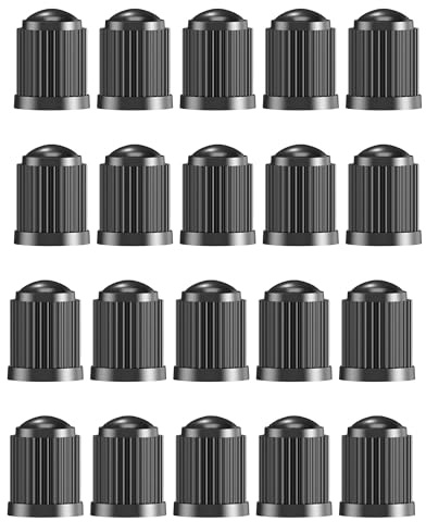 Xibao 20PCS Autoreifen Ventilkappen,Autoventil Kappe,Fahrrad Ventilkappen,Reifenventilkappen mit Dichtung,Geeignet für die Meisten Autos,Motorrad,PKW,Roller,Schubkarren,Anhänger,LKW,Wohnmobile (20PCS)