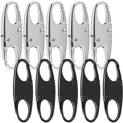 MOLIMOLI 10 Pack Zaino Lock Antifurto Valigia Lock per Viaggi Aerei - Cerniera Charm Valigie, Borse, Borse Chiusura Versatile Bag Crochet Borse