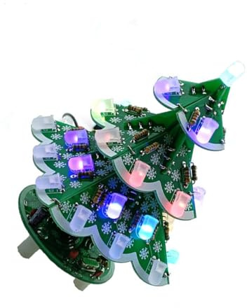 Juego de soldadura LED interactivo para árbol de Navidad, pequeño proyecto electrónico de Navidad, decoración de proyectos electrónicos, regalo de soldadura electrónica, árbol de Navidad