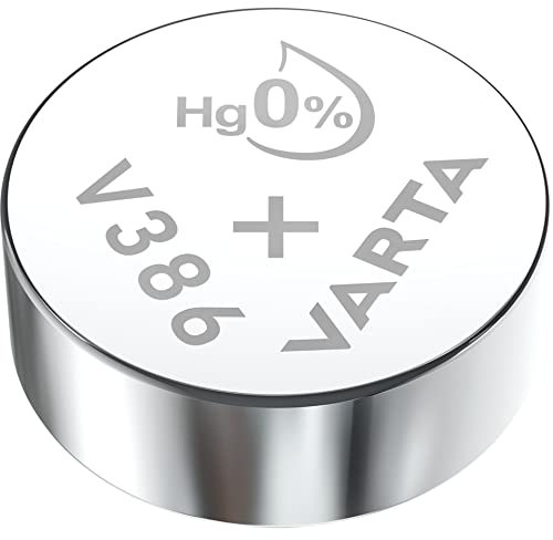 VARTA Batterien V386/SR43 Knopfzelle, 1 Stück, Silver Coin, 1,55V, für elektronische Kleingeräte - Uhren, Autoschlüssel, Fernbedienungen, Waagen