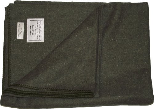 New Military Militär Army Style Heavy Wolle Decke (Olive Grün)