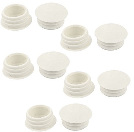 sourcing map 10 Stück Pfostenkappe Lamellenstopfen 13mm Durchmesser, runde Form mit Kunststoffkappe Endkappe Schlauch de