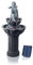 Primrose 107cm Solar Powered 2 Tier Minel Bird Bath Water Feature Outdoor Garden Cascade Fountain