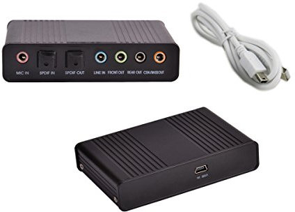 KALEA-INFORMATIQUE Carte Son Externe sur Port USB - Son 6 Canaux 5.1 avec entrée et Sortie numériques SPDIF