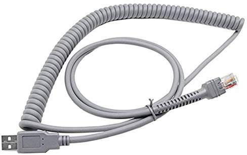 CERRXIAN - Cavo USB per scanner di codici a barre con simbolo LS2208, cavo di prolunga a spirale da USB a RJ45, per cavo USB per scanner di codici a barre con simbolo (lunghezza 3 m).