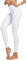 COOLOMG Damen Yoga Hose Lang Kompression Leggings Sport Trainingshose Weiß L