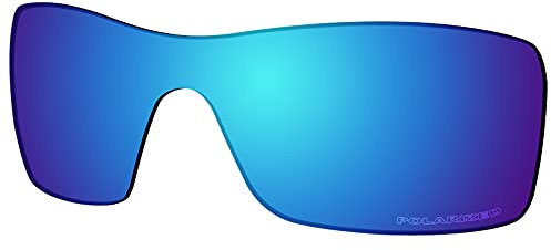 SAUCER Lentes de repuesto prémium para gafas de sol Oakley Batwolf OO9101, Azul glaciar polarizado, Talla única