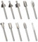 Bestgle 10Pcs Titanium Router Bits 1/8 Shank Carbide Engraving Milling Cutter Bit Set Compatible with Dremel Rotary Tools for DIY Woodworking, Carving, Trimming, Drilling