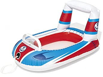 Bestway - Bateau pneumatique Enfant Fusée Cruiser 41 x 39 cm, Hors-Bord 99 x 66 cm, 2 modèles Assortis