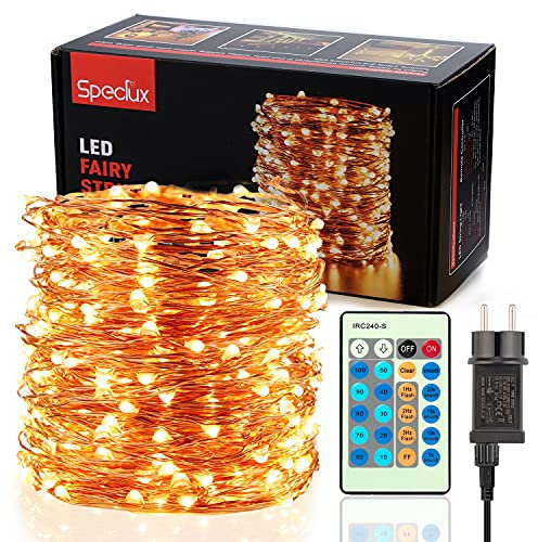 Speclux Stringa Luci Led, 30M 300Led IP65 Impermeabile Catene Luminose Rame, Illuminazione Decorazioni per Natale, matrimonio, festa, casa, Balcone