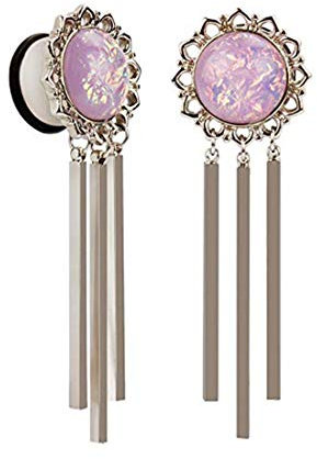 Huacan Flesh Tunnel and Plugs - Ohr Tunnel 2 Stück Hochwertige Chirurgenstahl 316L Elegant Design mit AnhängerSchmuck Mode Single flared Tunnel Expander 6-16mm