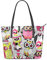FANTAZIO Handtasche Schultertasche Bunte Eule Muster Schultertasche Handtasche