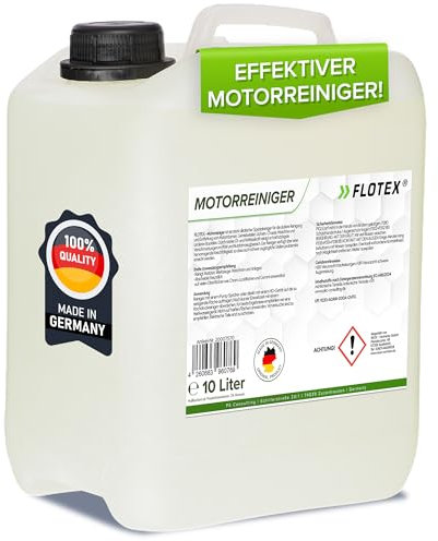 Flotex® 10L Motorreiniger - Konzentrat – Reiniger-Konzentrat für den Motor - Motorraum Reiniger & Entfetter - Motorsystemreiniger & Pflege von Auto, Motorrad & anderen Kfz
