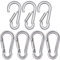7 PCS Carabiner Heavy Duty 304 Stainless Steel M6 Carabiner Snap Hook Gauge Steel Carabine Swivel Spring Clip for Outdoor Hiking Camping Fishing (Not for Climbing)