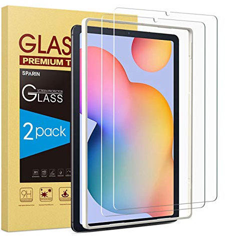 SPARIN 2 Stück Panzer Schutzfolie kompatibel mit Samsung Galaxy Tab S6 Lite 10.4 Zoll (2024/2022/2020), HD Displayschutz Folie, 9H-Härteglas