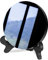 HXCYE Natürlicher schwarzer Obsidian Spiegel Scrying Hauptdekoration Yoga / Meditation 100mm