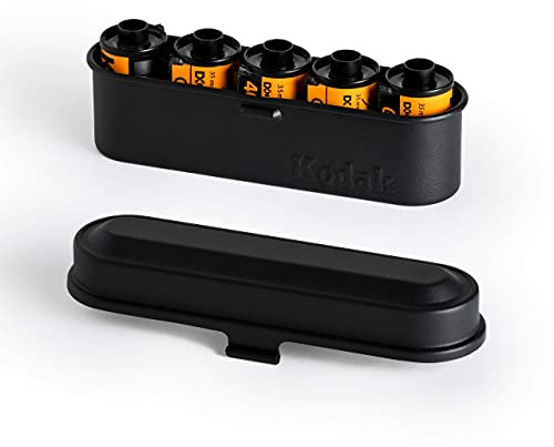 KODAK Film Case Filmkoffer – für 5 Rollen à 35 mm Folien – kompakter Retro-Stahlkoffer zum Sortieren und Schützen von Filmrollen (Schwarzer) (Folie ist Nicht im Lieferumfang enthalten)