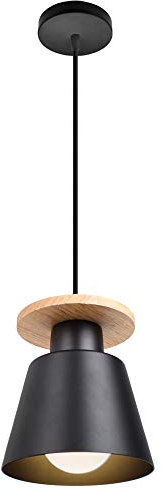 PETITES ECREVISSES Moderna Lámpara Colgante Minimalista Retro Industrial Lámpara de Techo Lámpara de Estilo Nórdico Iluminación Colgante para Cocina Comedor Oficina Salón (Negro)