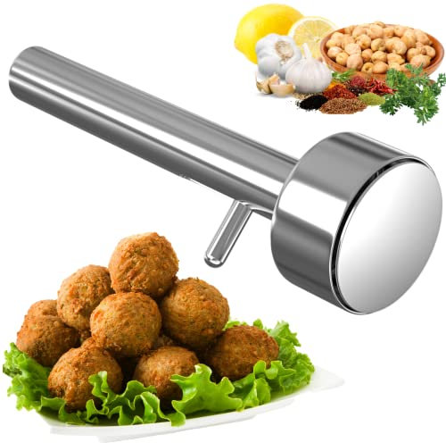 IBYX Cuchara para hacer albóndigas y albóndigas, herramienta de acero inoxidable segura para alimentos y no pegajosa, cuchara y caída simple (pequeña)