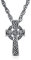 PRAYMOS 925 Sterling Silber Irish Trinity Keltischer Knoten Halsketten Kreuz Triskele Schmuck Triquetra Anhänger Kette Schmuck für Frauen Herren