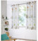 heimtexland ® Vorhang Kindergardine Skandi Leinen Optik Natur Bunt Deko Gardine Kinderzimmer Transparent Typ755 Ösenschal HxB 175x135 cm