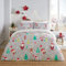 Fusion Christmas - Elf & Santa - Reversible Duvet Cover Set - Double Bed Size in Grey