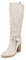 QUEEN HELENA Stivali Alti Traforati con Tacco Morbidi Casual Comodi Scamosciati con Fibbia Donna (X26-101 Beige, numeric_40)