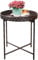 KHAPALWAK Round Tray Table, Metal Side Table, Modern Coffee Table With Tray Table Top, Living Room Furniture Display Unit For Interior Decoration