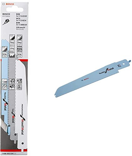 Bosch Accessories 2 608 656 934 Lame de scie sauteuse 3 pièces & Lame de Scie Sabre pour Égoïne Multifonction M1122 EF, 1.4mm Pas/18 tpi