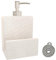 Karisky Soap Dispenser with Sponge Holder, Ceramic Dish Soap Dispenser for Kitchen Sink, 2 in 1 Liquid Hand Soap Dispenser with Funnel for Countertop, Bathroom, Matte White