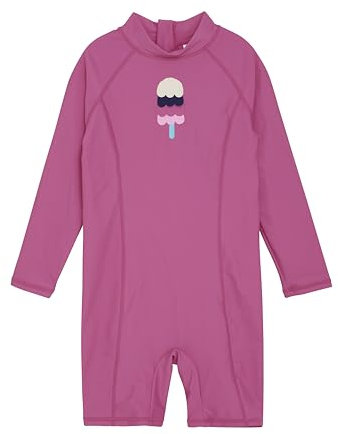 CareTec Traje de baño L/S, Raspberry Rose, 104 cm para Niñas