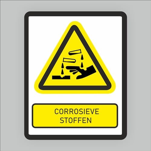 Ätzende Stoffe Warnung Aufkleber.