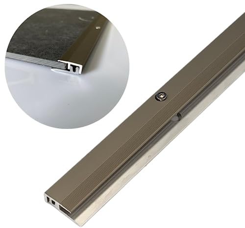 ULTINESS - Bodenprofil Vinyl & Designböden 100 cm Aluminium (0-9 mm) Edelstahl | Übergangsprofil| Anpassungsprofil | Abschlussprofil | Übergangsschiene (Abschlussprofil)