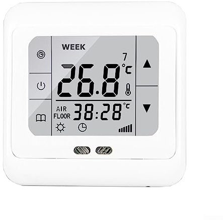 RANRAO Digital Room Thermostat Underfloor Electrical Heating, Progammable Underfloor Temperature Controller Heater Thermostat Touchscreen Floor Sensor