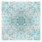 Bilderwelten Fototapete Aquarell Mandala Ornament Muster türkis 240x240 cm Vlies-Tapete XXL Smart Wandtapete Wanddekoration Wohnzimmer Schlafzimmer