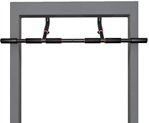 Klimmzugstangen-Haken, Übungshalterung, Oberkörper-Trainingsstange, Klimmzugstange für die Tür, Klimmzugstange, ohne Schraube (schwarz, 100 cm) (schwarz, 100 cm)