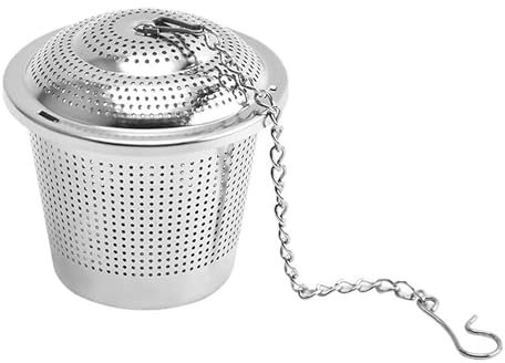 ARA CHOICE Tea Strainer Filter Diffuser Stainless Steel with Chain Hook Tea Infuser Mesh Seasoning Bag Herbal Leaf Bucket Brewing Loose Leaf Tea Spice Herb Spice Ball