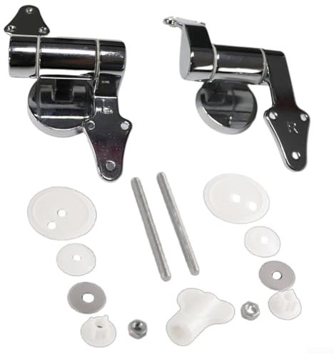 DAZZLEEX Accesorios de asiento de inodoro de bisagra de ralentización triangular de aleación de zinc sin ruido para cubierta de inodoro