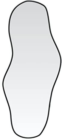 vidaXL Wandspiegel Flurspiegel Spiegel Badspiegel Hängespiegel Dekospiegel Schminkspiegel Kosmetikspiegel Wohnzimmer Schwarz 90x40cm