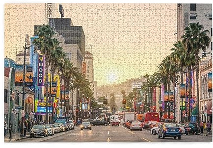 Hollywood Boulevard Print 1000 Teile Puzzle Premium Holzpuzzle Geschenke Für Erwachsene Familie Hochzeit Abschluss Geschenk Vertikale Version